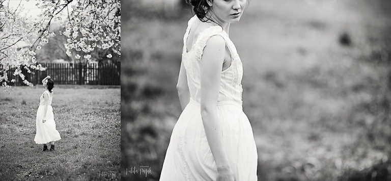 wiosenna sesja zdjęciowa w sadzie