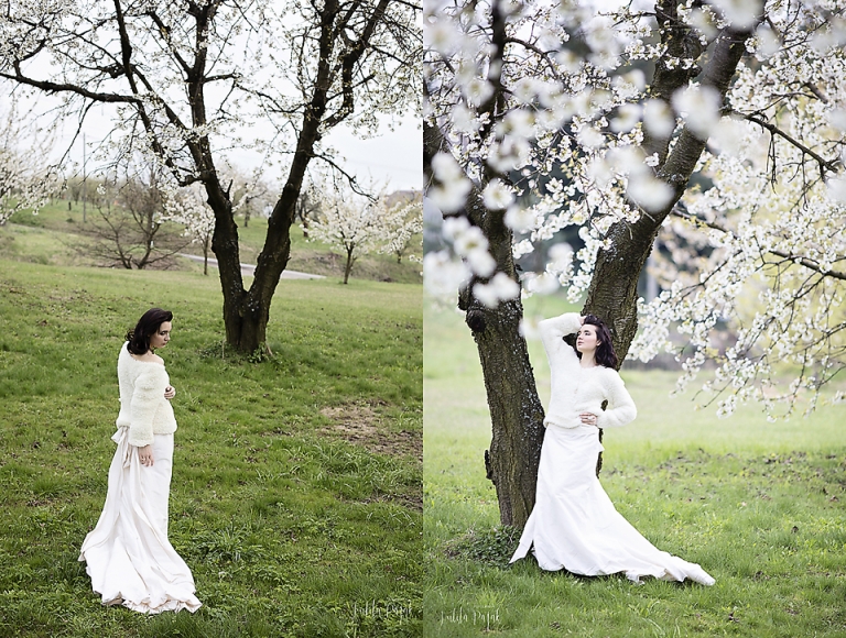 wiosenna sesja zdjęciowa w sadzie
